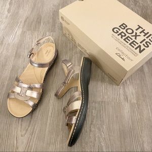 Clarks Laurieann Sela Sandals Metallic Size 12
